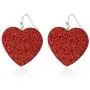 RareLove Valentines Gifts for Girlfriend Bling Red Heart Hook Dangle Earrings Statement Jewelry For Women Girls Silver Alloy Plated RareLove Valentines Gifts for Girlfriend Bling Red Heart Hook Dangle Earrings Statement Jewelry For Women Girls Silver Alloy Plated