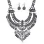 LZHLQ Fashion Bib Necklace for girl Bohemian Coin Statement Necklace and earrings Punk Ethnic Style Jewelry Set for Women LZHLQ Fashion Bib Necklace for girl Bohemian Coin Statement Necklace and earrings Punk Ethnic Style Jewelry Set for Women