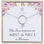CHICLOVE Aunt and Niece Gift The Love Between Aunt & Niece is Forever Sterling Silver Necklace Aunt Niece Jewelry