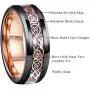 NUNCAD Mens 8mm Black Tungsten Carbide Wedding Ring Celtic Tungsten Ring Celtic Dragon Inlay Polished Finish Size 5-15 NUNCAD Mens 8mm Black Tungsten Carbide Wedding Ring Celtic Tungsten Ring Celtic Dragon Inlay Polished Finish Size 5-15