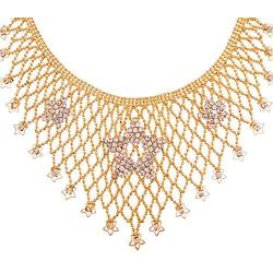 Efulgenz Indian Style Bollywood Fashion Wedding Bridal Choker Collar Necklace Dangle Drop Earrings Jewelry Set