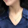 Diamond Wish 14k White Gold Diamond Initial Pendant Necklace (1/10cttw) with 18-inch Chain