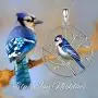 ONEFINITY Blue Jay Necklace 925 Sterling Silver Blue Jay Pendant Necklaces Blue Bird Jewelry for Bird Lover Gifts