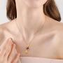 TANGPOET Crab Necklace S925 Sterling Silver Ocean Themed Pendant Sea Animal Jewelry Gift for Women Girl