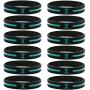 Inkstone (12-Pack) Teal Awareness Ribbon Silicone Bracelets - Wholesale Pack of 1 Dozen Unisex Wristbands for Men Women