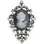 JJTZX Victorian Black Velvet Lace Cameo Choker Gothic Lady Cameo Necklace&Brooch Pin Gift for Her