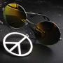 BOMAIL Hippie Dressing Accessory Set Hippie Glasses and Peace Sign Pendant Necklace for Women Men