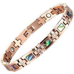 Magnetic Bracelets For Women Rose Gold Bracelets 8.0inches Adjustable To Fit Most Wrist