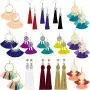 15 Pairs Tassel Earrings for Women Long Colorful Layered Thread Ball Dangle Earrings Yellow Red Fashion Jewelry Valentine Birthday Gifts Christmas (Style 1) 15 Pairs Tassel Earrings for Women Long Colorful Layered Thread Ball Dangle Earrings Yellow Red Fashion Jewelry Valentine Birthday Gifts Christmas (Style 1)