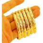 LAVI 18k Gold Plated Stackable Bangle Stainless Steel Open Cuff Bracelets for Women Jewelry,2.6''