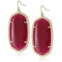 Kendra Scott ''Signature'' Danielle Gold plated Maroon Jade Drop Earrings