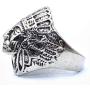 PikaLF Indian Chief Ring for Men, Native American Indian Head Rings, Spirit of The Warrior Ring, Indian Headdress Ring, Tribal Amulet Ring, Punk Style Indian Skull Jewelry Gift for Men Boys