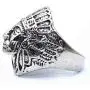 PikaLF Indian Chief Ring for Men, Native American Indian Head Rings, Spirit of The Warrior Ring, Indian Headdress Ring, Tribal Amulet Ring, Punk Style Indian Skull Jewelry Gift for Men Boys