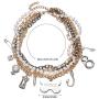 hanreshe Cosplay Costume Accessories Gold Layered Chain Choker Multi Charm Pendant Pearl Chain Bruce Necklace for Women Girls Handmade Boho Jewelry