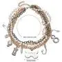 hanreshe Cosplay Costume Accessories Gold Layered Chain Choker Multi Charm Pendant Pearl Chain Bruce Necklace for Women Girls Handmade Boho Jewelry