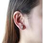 Lullabb 6 Pairs Women Crystal Druse Stud Earrings Hypoallergenic Geometry Shiny Druzy Ear-ring Men boys Fashion Jewelry for girls