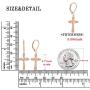 YL Cross Earrings 925 Sterling Silver Infinity Leverback Earrings Cross Dangle Drop Religious Jewelry Christian Baptism Gift