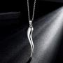 Hipunk Italian Horn Necklace/Earrings Women Men 316L Stainless Steel Lucky cornicello Talisman Pendant Earring 18k Gold/Black Gun Plated Protection Amulet Chili Pepper Jewelry