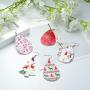 FUNRUN JEWELRY 16 Pair Teardrop Leather Earrings Christmas Tree Earring for Women Petal Dangle Drop Earring Lightweight