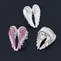 2 Pcs Womens Crystal Guardian Angel Wings Dangle Earrings & Angel Vintage Long Drop Earrings Wings Adjustable Rings Christmas Biker Jewelry - Lead & Nickle Free - 2 Pcs Womens Crystal Guardian Angel Wings Dangle Earrings & Angel Vintage Long Drop Earrings Wings Adjustable Rings Christmas Biker Jewelry - Lead & Nickle Free -