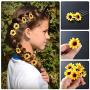 RUIZHEN 8 Pieces Sunflower Pendant Necklace Dangle Earrings Sunflower Hair Clip Sunflower Boho Headband Wreath Jewelry Accessories for Women Girls