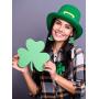 25 Pairs St. Patricks Day Faux Leather Earrings Irish Shamrock Dangle Earrings Green Clover Teardrop Earrings Set for Women Girls