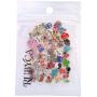 RUBYCA Wholesale 50pcs Floating Charms Lot for DIY Glass Living Memory Locket Mix Silver Gold Color