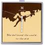 Annis Munn Women 925 Sterling Silver Bar Necklace Gift for Women Girl Jewelry Engraved  She Believed She Could So She Did Birthday Valentines Day and Mothers Day Jewelry
