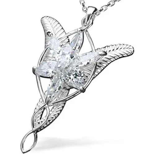Eove Sterling Silver Arwen Evenstar Pendant Necklace Elvish Jewelry Eove Sterling Silver Arwen Evenstar Pendant Necklace Elvish Jewelry