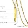 XUANPAI Personalized Stainless Steel Bullet Urn Necklace Keepsake Memorial Ashes Urn Necklaces for Men XUANPAI Personalized Stainless Steel Bullet Urn Necklace Keepsake Memorial Ashes Urn Necklaces for Men