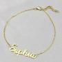 Joycuff Personalized Name Bracelet Cute 18K Gold Chain Jewelry Dainty Beautiful Gifts for Birthday Valentines Christmas Mothers Day Women Daughter Sister Teen Girls