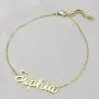 Joycuff Personalized Name Bracelet Cute 18K Gold Chain Jewelry Dainty Beautiful Gifts for Birthday Valentines Christmas Mothers Day Women Daughter Sister Teen Girls