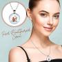 Lola Bella Gifts Cardinals Appear When Angels are Near Circular Medallion Memorial Necklace with Red Feathered Soul Poem Card Box Grief Sympathy Gift