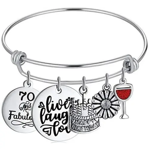 Birthday Gifts for Women Girls Bracelet Turning 10th 16th 30th 40th 50th 55th 60th 70th 75th Fabulous Happy Birthday Cake Charm Gift Ideas for Her Birthday Gifts for Women Girls Bracelet Turning 10th 16th 30th 40th 50th 55th 60th 70th 75th Fabulous Happy Birthday Cake Charm Gift Ideas for Her