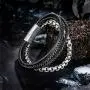 Speroto Mens Bracelets,Leather and Steel Bracelets, Chain Bracelets with Magnetic Clasp,Steel Bracelets for Men Speroto Mens Bracelets,Leather and Steel Bracelets, Chain Bracelets with Magnetic Clasp,Steel Bracelets for Men