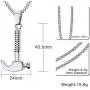 HUANIAN Mens Womens 18K Gold Plated Stainless Steel Industrial Hammer Necklace