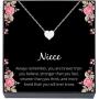 Niece Necklace Jewelry Gift from Aunt or Uncle You Are Braver, Smarter, Stronger, Loved'' Small Heart Pendant Necklace
