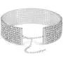 Rhinestone Choker 3 5 or 8 Row Silver by LuxeLife – Women’s Crystal Necklace Diamond Collar with 5'' Extender Rhinestone Choker 3 5 or 8 Row Silver by LuxeLife – Women’s Crystal Necklace Diamond Collar with 5'' Extender