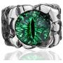 Mens Boys Stainless Steel Ring Gothic Bloody red The Devils eye Multicolor Retro Jewelry