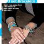 Charm bracelets, 3 set bracelets, Couples meditation, distance, love bracelets, Mindfulness bracelets, Meditation set bracelet unisex; Boho stacked fashion bracelets unisex, Beaded yoga for men, women, Multiuse adjustable bracelet, Bracelets sets, Unisex 