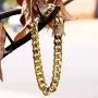 TOPGRILLZ Hip Hop14K Gold Plated Finished Miami Cuban Link Anklet Bracelet with Iced out Simulated Lab Diamond Clasp for Men Women TOPGRILLZ Hip Hop14K Gold Plated Finished Miami Cuban Link Anklet Bracelet with Iced out Simulated Lab Diamond Clasp for Men Women