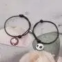 KUIYAI Jack and Sally Bracelet Set 2PCS Adjustable Magnetic Mutual Attraction Couple Bracelet