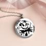 AZNECK Aromatherapy Essential Oil Diffuser Necklace Nightmare Before Christmas Pendant Halloween Stainless Steel Perfume Locket Jewelry Adjustable Chain Necklaces