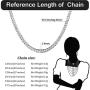 ChicSilver 2.8mm/5mm Solid 925 Sterling Silver Cuban Link/Figaro Chain Necklace for Women Men, 18, 20, 22, 24, 26, 28 Inch(with Gift Box)