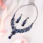 EVER FAITH Crystal Gorgeous Wedding Wave Teardrop Necklace Earrings Set for Bride, Women