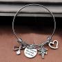 Eigso Nurse Bracelet Keychain She Believed She Could RN LVN LPN Nurse Stethascope Charm Nursing School Graduation Gift Inspirational Nurse Jewelry