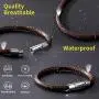 ChainsHouse Personalized Mens Leather Bracelet with Custom Beads, Customized DIY Waterproof Wax Rope Braided Cord Bracelet Engraved with Names for Men Women, 7-8.7 inch, with Gift Box ChainsHouse Personalized Mens Leather Bracelet with Custom Beads, Customized DIY Waterproof Wax Rope Braided Cord Bracelet Engraved with Names for Men Women, 7-8.7 inch, with Gift Box