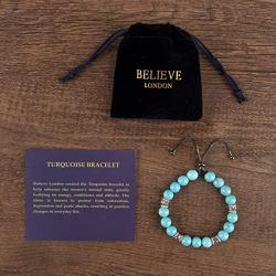 Believe London Gemstone Healing Chakra Bracelet Anxiety Crystal Natural Stone Men Women Stress Relief Reiki Yoga Diffuser Semi Precious