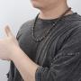WESTMIAJW Mens Beads Beaded Necklaces Chain Natural Gemstone Healing Crystals Jewelry 45/50/60/70cm