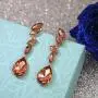 Scarlvambo Wedding Dangle Earrings Leaf Teardrop Womens Austrian Crystal Pierced Scarlvambo Wedding Dangle Earrings Leaf Teardrop Womens Austrian Crystal Pierced